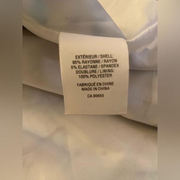 Reitmans petites blue & white butterfly 🦋 pattern jacket w/ top & front pockets - Picture 13 of 13